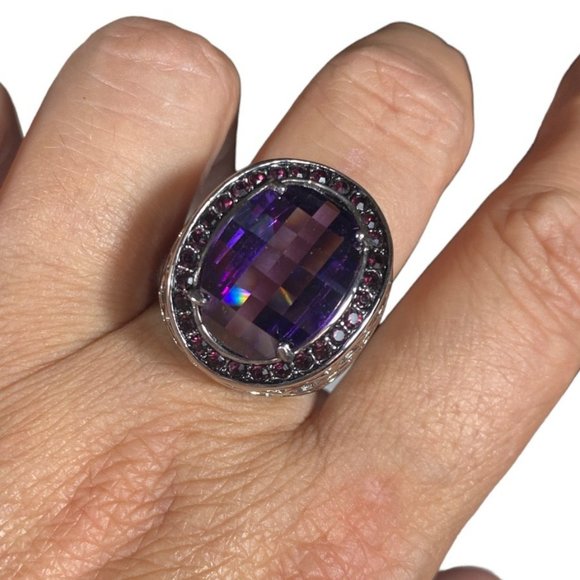Jewelry - SHOWSTOPPER AMETHYST RING IN 316SL (STAINLESS STEEL) (SZ 8.25)
